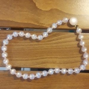 Vintage soft pink glowing necklace